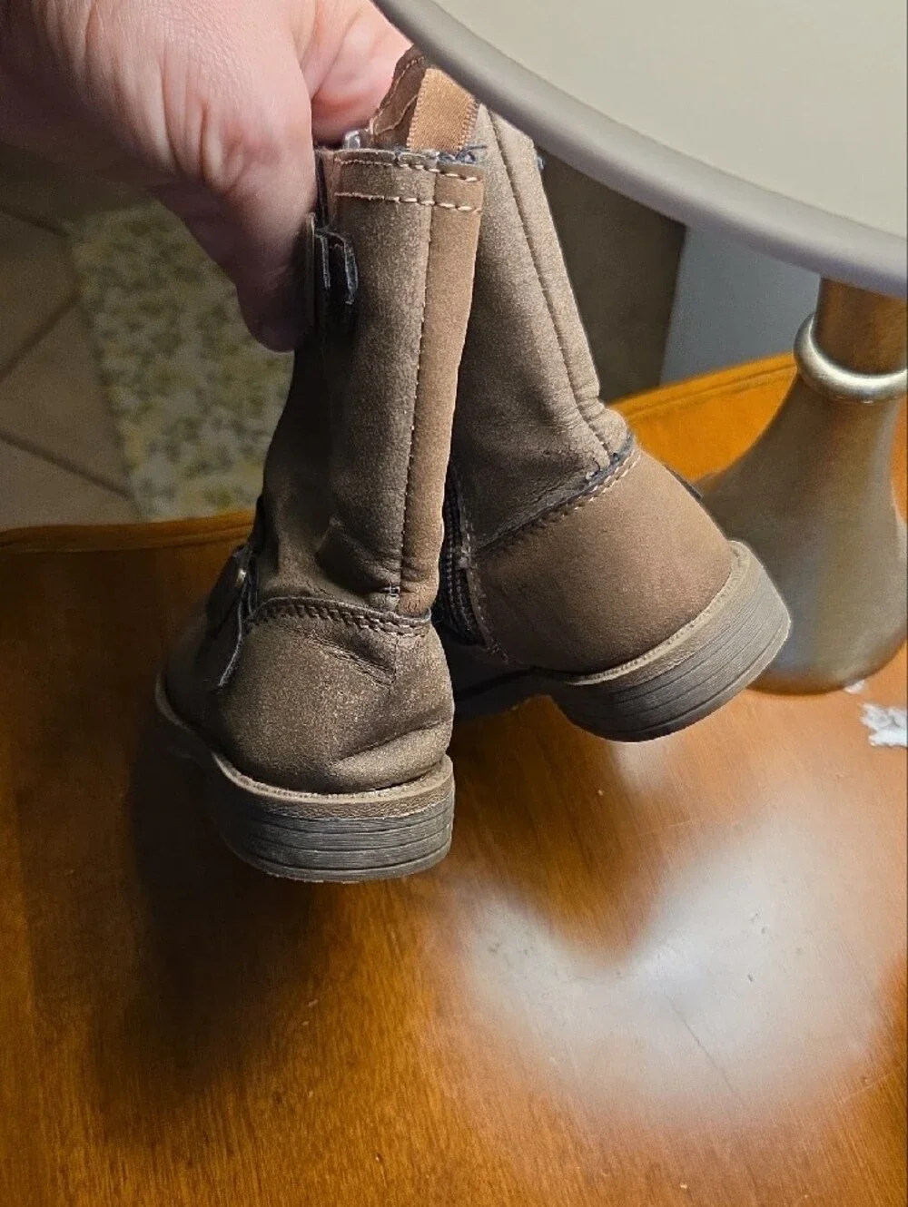 Carter's Brown Faux-Leather Buckle Ankle Boots